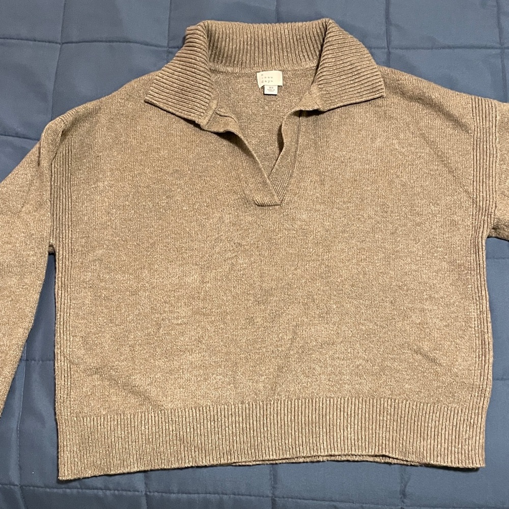 a new day Taupe Cowl Neck Sweater